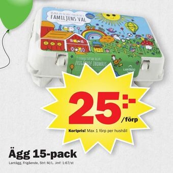 Pekås Ägg 15-pack erbjuda