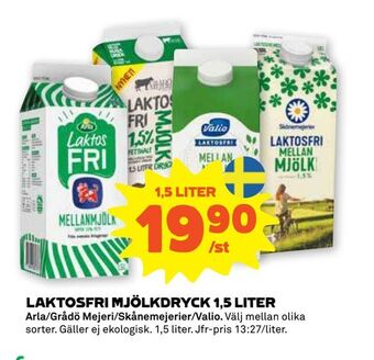 Stora Coop Laktosfri mjölkdryck 1,5 liter erbjuda