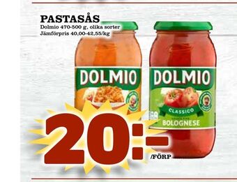 Supergrossen Pastasås erbjuda