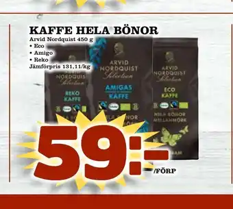 Supergrossen Kaffe hela bönor erbjuda