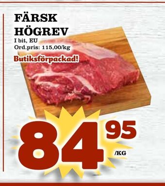 Supergrossen Färsk högrev erbjuda