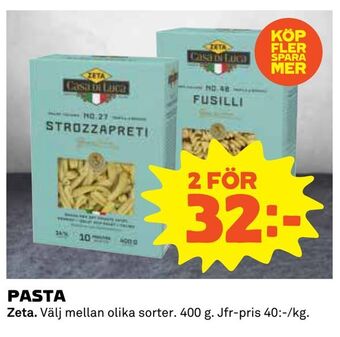 Coop Pasta erbjuda