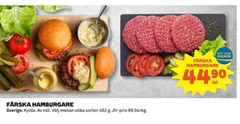 Coop Färska hamburgare erbjuda