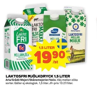 Stora Coop Laktosfri mjölkdryck 1,5 liter erbjuda