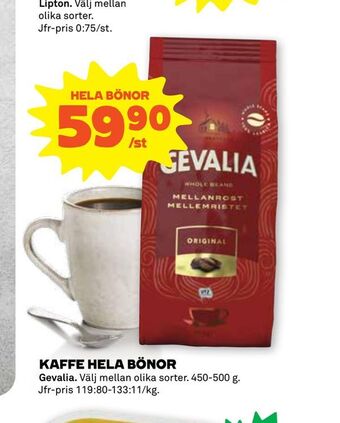 Stora Coop Kaffe hela bönor erbjuda