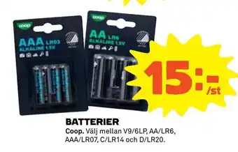 Coop Batterier erbjuda