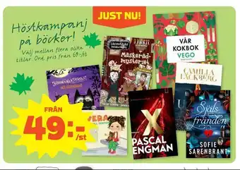 Stora Coop Höstkampanj på böcker! erbjuda