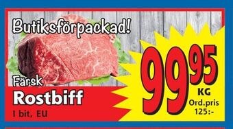 Supergrossen Rostbiff erbjuda