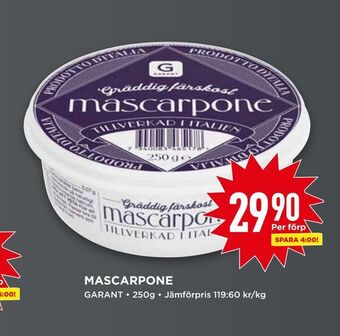 Willys Mascarpone erbjuda