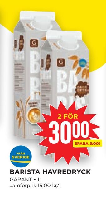 Willys Hemma Barista havredryck erbjuda