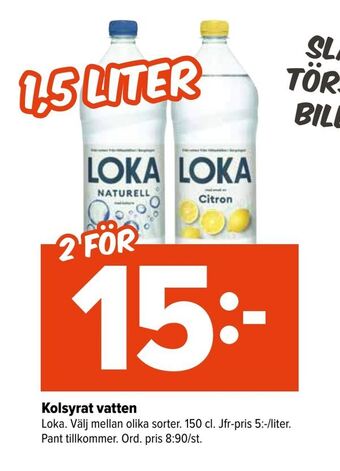 Coop Extra Kolsyrat vatten erbjuda