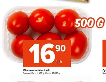 Coop Extra Plommontomater i ask erbjuda