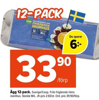 Coop Extra Ägg 12-pack erbjuda