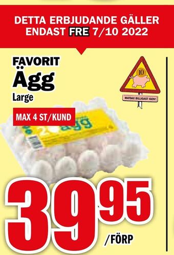 Matdax Ägg erbjuda