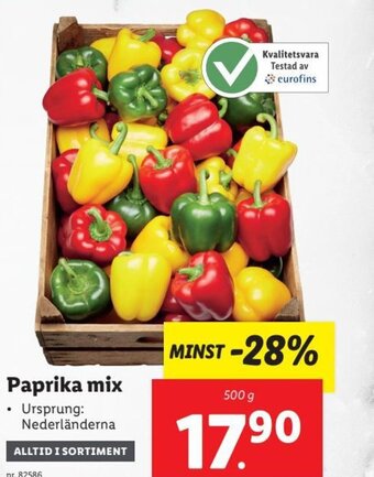 Lidl Paprika mix erbjuda