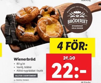 Lidl Wienerbröd erbjuda