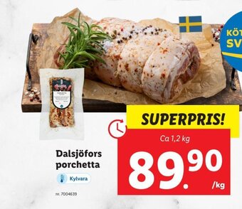 Lidl Dalsjöfors porchetta erbjuda