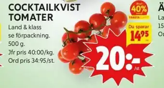 Cocktailkvist Tomater