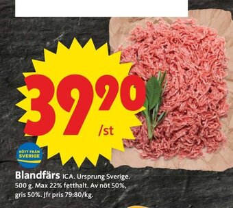 ICA Supermarket Blandfärs erbjuda