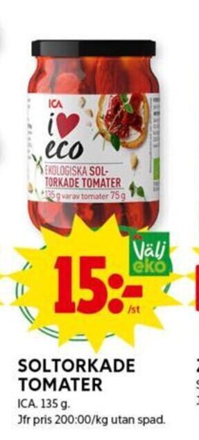 ICA Kvantum Soltorkade Tomater erbjuda