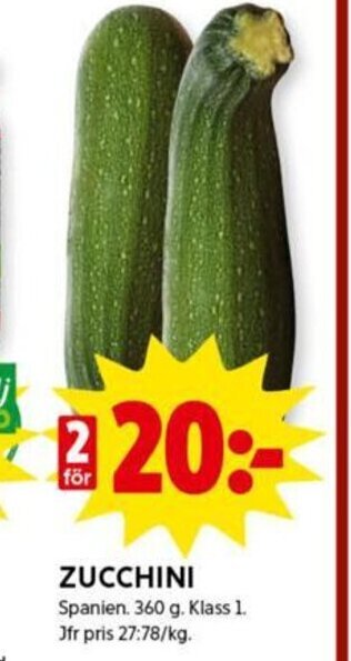 ICA Kvantum Zucchini erbjuda