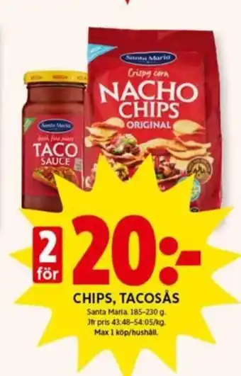 ICA Kvantum Chips, Tacosås erbjuda