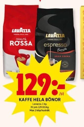 ICA Kvantum Kaffe Hela Bönor erbjuda