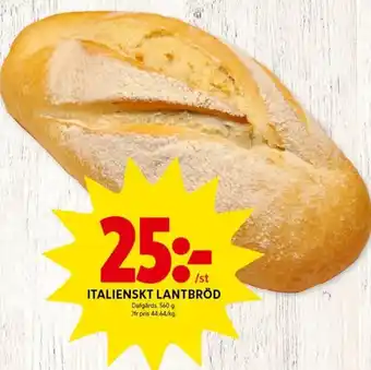 ICA Kvantum Italienskt Lantbröd erbjuda