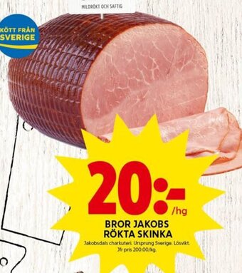 ICA Kvantum Bror Jakobs Rökta Skinka erbjuda