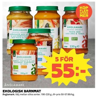Coop Ekologisk Barnmat erbjuda