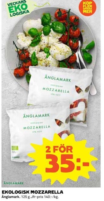 Coop Ekologisk Mozzarella erbjuda