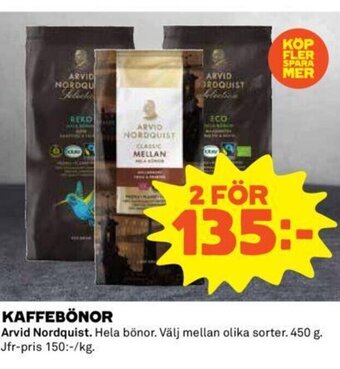 Coop Kaffebönor erbjuda