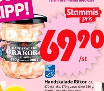 ICA Supermarket Handskalade Räkor erbjuda