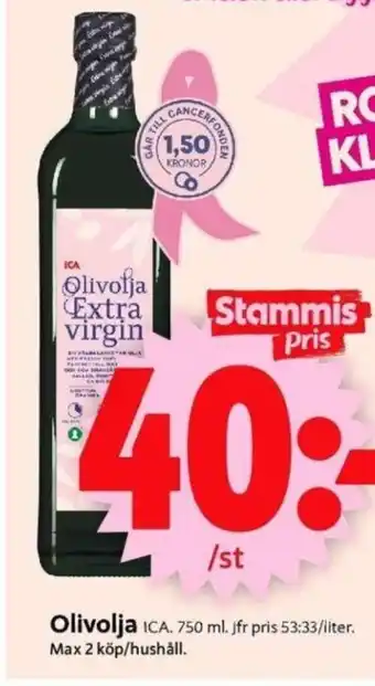 ICA Supermarket Olivolja erbjuda
