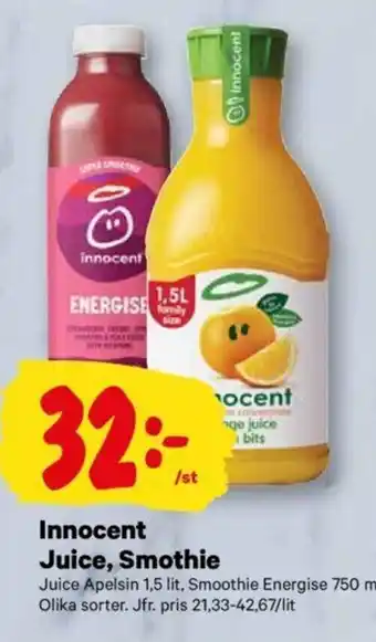 City Gross Innocent Juice, Smothie erbjuda