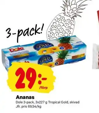 City Gross Ananas Dole 3-pack erbjuda