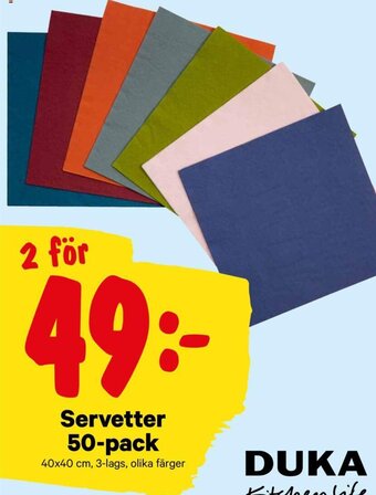 City Gross Servetter 50-pack erbjuda