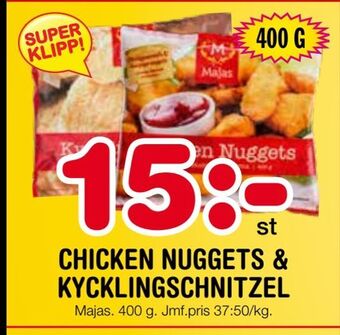 Nya Pulsen Chicken nuggets & kycklingschnitzel erbjuda