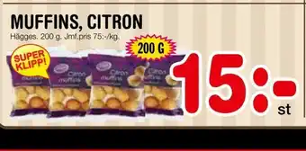 Nya Pulsen Muffins, citron erbjuda