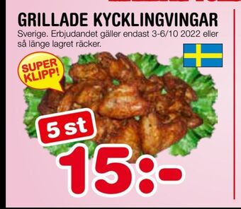 Nya Pulsen Grillade kycklingvingar erbjuda