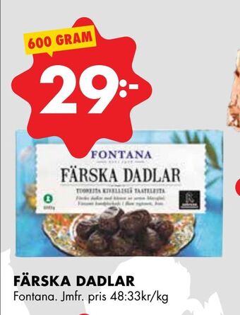 ÖoB Färska dadlar erbjuda