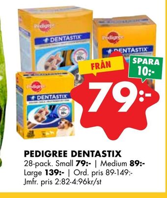 ÖoB Pedigree dentastix erbjuda