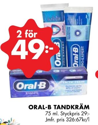 ÖoB Oral-b tandkräm erbjuda