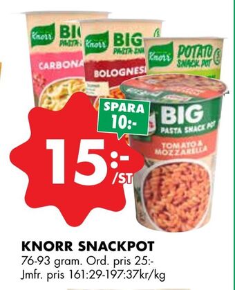 ÖoB Knorr snackpot erbjuda