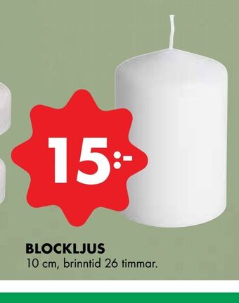 ÖoB Blockljus erbjuda