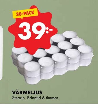 ÖoB Värmeljus erbjuda