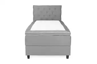 Furniturebox Oakham komplett sängpaket säng med förvaring 90x200 ljusgrå erbjuda
