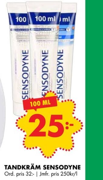 ÖoB Sensodyne tandkräm erbjuda