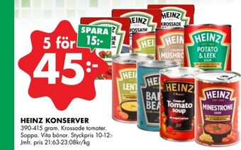 ÖoB Heinz tomater erbjuda