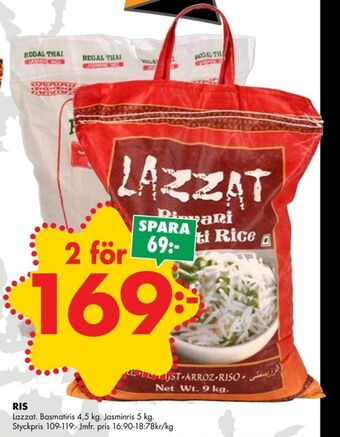 ÖoB Lazzat basmatiris erbjuda
